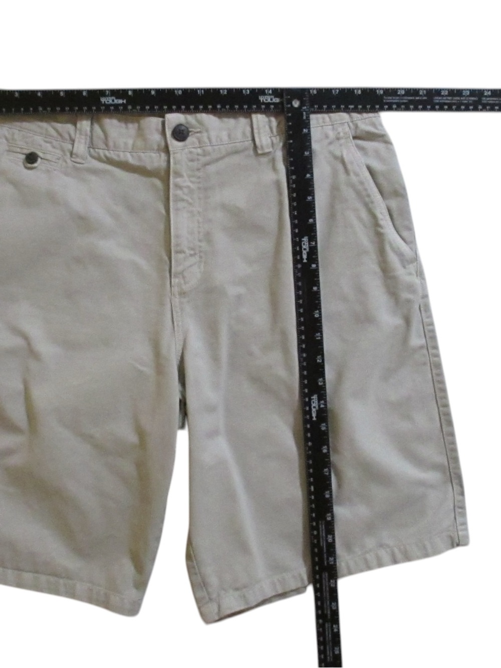 Northwest Men's Khaki 100% Cotton Flat Front Shorts Size 38 Vintage - Picture 3 of 10